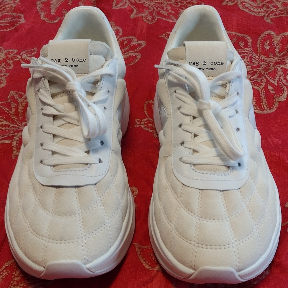 Rag & Bone Legacy Runner Sneaker cream white women's size 9.5 - Picture 3 of 10
